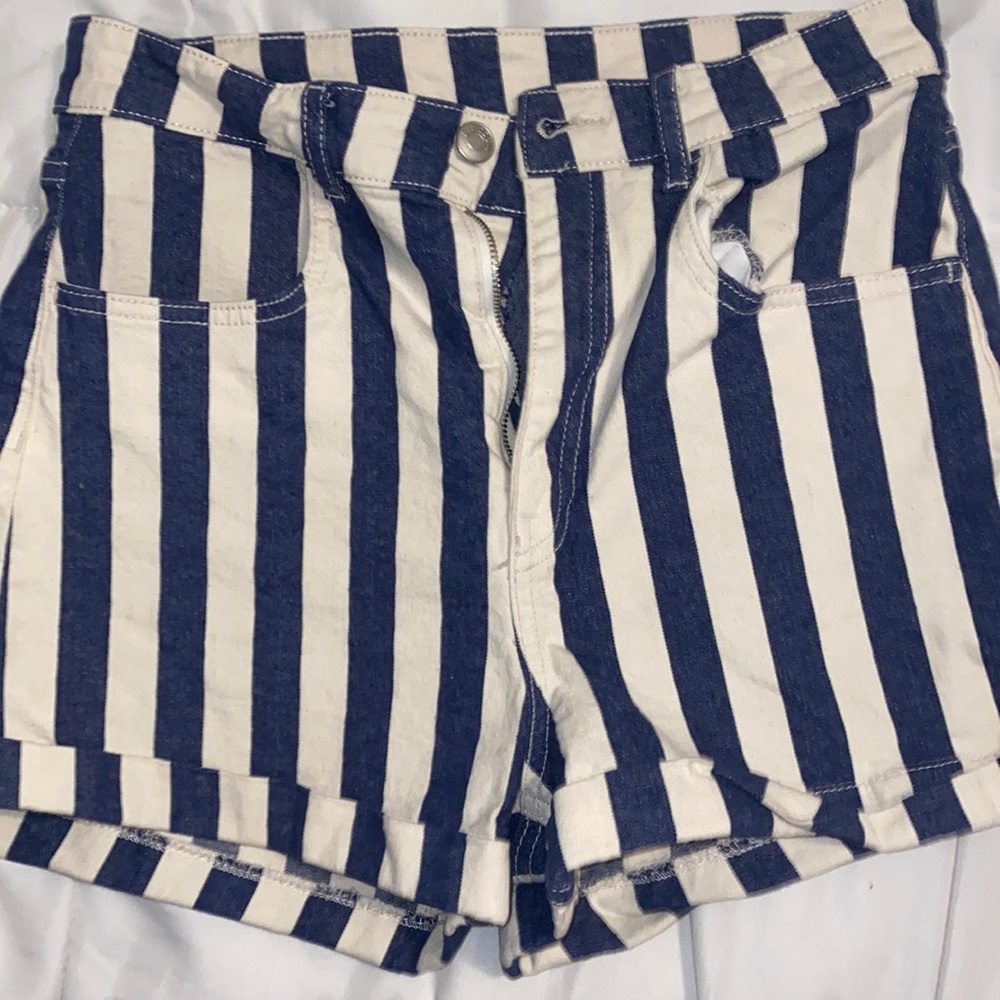 Stripped denim shorts LIKE NEW